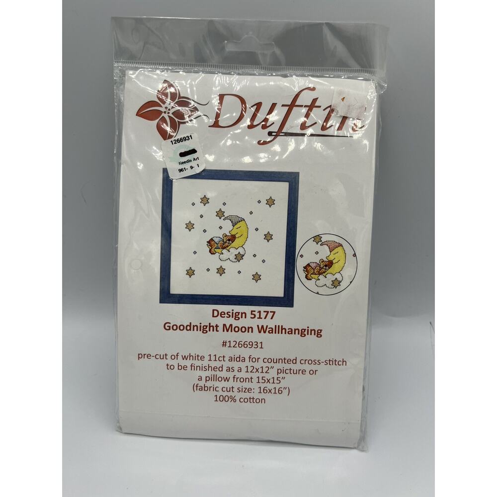 Duftin Goodnight Moon Cross Stitch Kit 5177 Baby Wall Hanging Craft